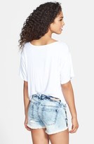 Thumbnail for your product : INSTANT VINTAGE Embroidered Bleached Cutoff Shorts (Medium) (Juniors)