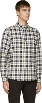 Thumbnail for your product : A.P.C. Navy Plaid Flannel Shirt