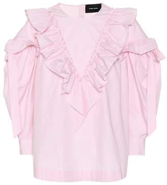 Simone Rocha Ruffled cotton blouse