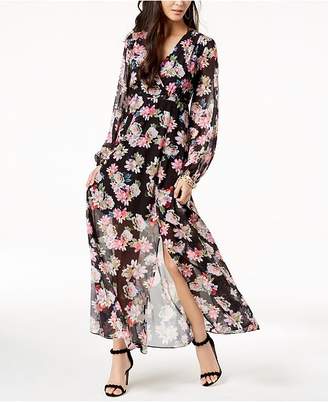 INC International Concepts Long-Sleeve Floral-Print Maxi Dress, Created for Macy's