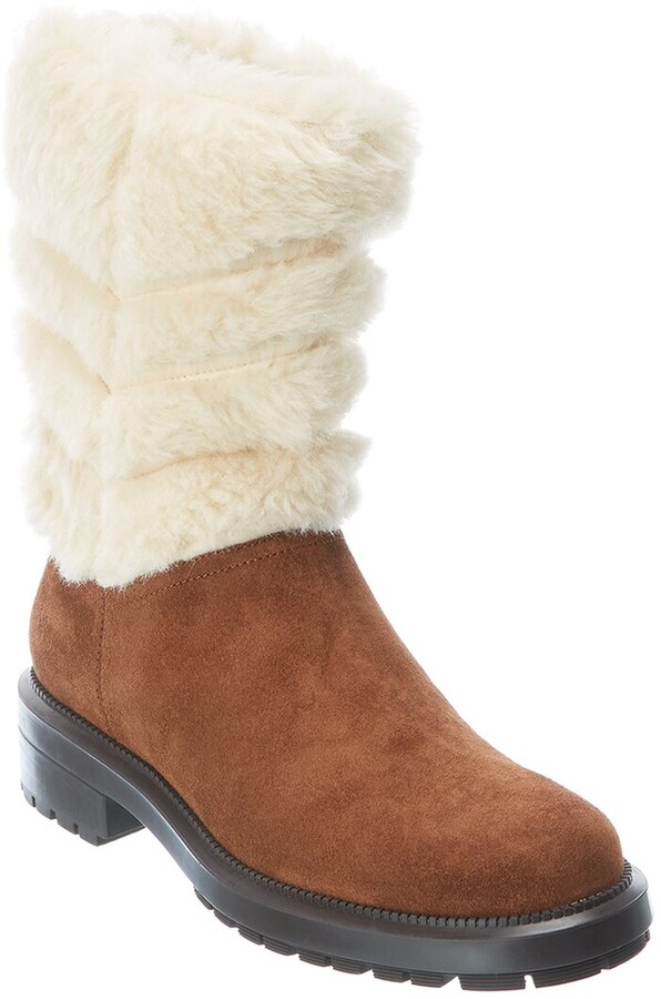 aquatalia brown suede boots