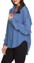 Thumbnail for your product : 1 STATE Ruffle Slit Back Blouse
