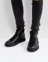 Thumbnail for your product : H By Hudson Stange Leather Hiker Lace Up Boots