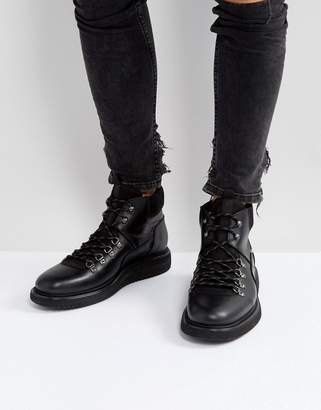 H By Hudson Stange Leather Hiker Lace Up Boots
