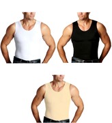 Thumbnail for your product : Instaslim Men's Big & Tall Insta Slim 3 Pack Compression Muscle Tank T-Shirts