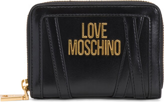 Love Moschino Zip Around Striped Wallet With Logo - ShopStyle