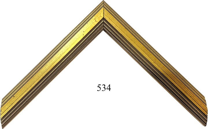 Custom Picture Frame | 3/4" Gold Ribbed Slightly Rounded Great For Photos & Artwork | 534