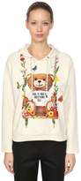 Moschino Slim Fit Bear Hooded Jersey Sweatshirt