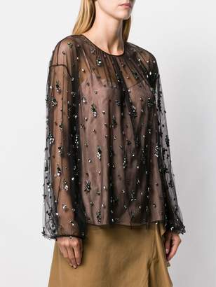 Rochas crystal embellished blouse