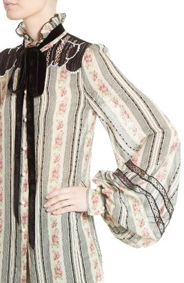 Marc Jacobs Women's Embellished Brocade Print Blouse