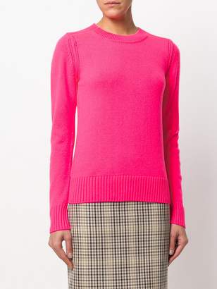 Burberry ribbed details crew neck sweater