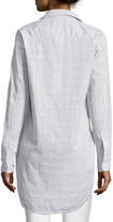 Thumbnail for your product : Frank And Eileen Grayson Grid-Print Italian Chambray Shirt, Gray