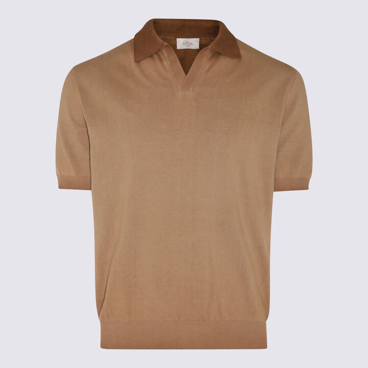 Recycled Cotton Cabana Polo in Camel