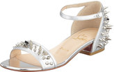 Thumbnail for your product : Christian Louboutin Druide Metallic Spiked Flat Sandal