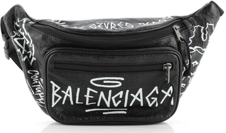 Balenciaga Graffiti Explorer Belt Bag Leather Medium - ShopStyle