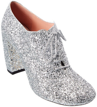 silver lace pumps