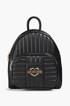 Love Moschino Quilted Faux Leather Backpack