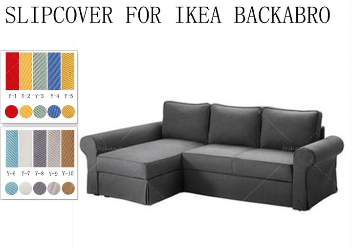 Imponerende Lodge cyklus Etsy Replaceable Sofa Covers For Ikea Backabro(3 Seats With Chaise/2 +1  Chaise, Ikea Covers, Cover For Backbro Sofa, Sofa Cover Ikea - ShopStyle