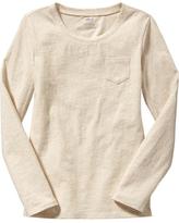 Thumbnail for your product : Old Navy Girls Long-Sleeved Pocket Tees