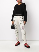 Thumbnail for your product : Barrie Boyfriend Symbols trousers