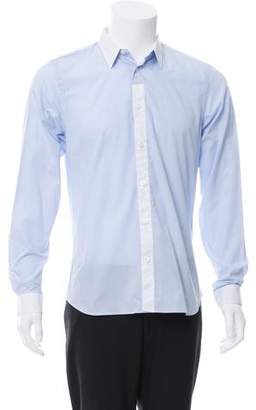 Calvin Klein Collection Contrast Striped Button-Up Shirt