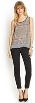 Thumbnail for your product : Forever 21 contemporary printed cutout back top