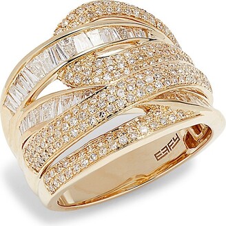Effy 14K Yellow Gold & 1.45 TCW Diamond Ring