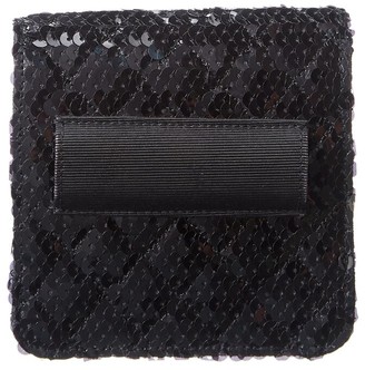 Chanel Black Sequin Cc Single Flap Wallet
