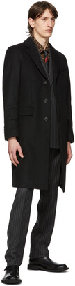 Burberry Black Wool Cashmere Hawkhurst Coat