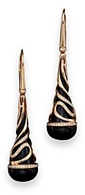 Bloomingdale's Diamond and Black Onyx Drop Earrings in 14K Rose Gold, .35 ct. t.w. - 100% Exclusive
