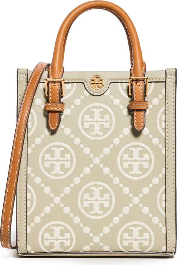 Tory Burch Mini T Monogram Contrast Embossed Tote