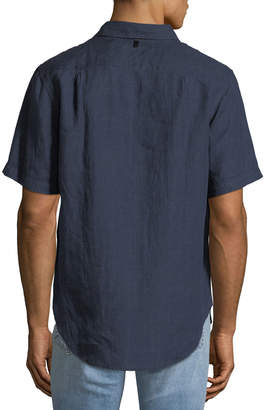 Men's Short-Sleeve Linen Beach Sport Shirt