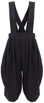 COMME DES GARÇONS GIRL Pleated Wool-crepe Dungarees - Navy