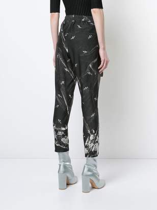 Ann Demeulemeester printed crop trousers