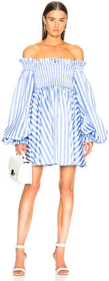 Caroline Constas Kora Dress in Blue & White | FWRD