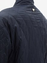 Thumbnail for your product : Weekend Max Mara Diamond-quilted Technical-shell Coat - Navy
