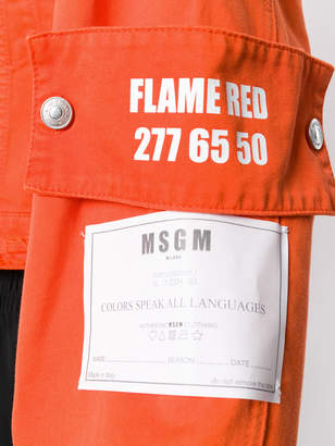 MSGM cropped denim jacket