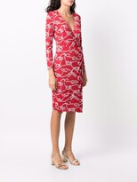 Thumbnail for your product : Gucci Pre-Owned 2010 Rope-Print Wrap Dress