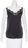 Thumbnail for your product : Sandro Lace-Accented Sleeveless Top
