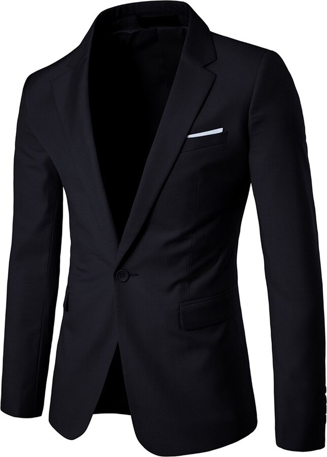 Allthemen Men's Casual Blazer Slim Fit Formal Business Suit Jackets One