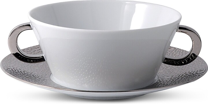 Bernardaud Ecume Platinum Soup Cup