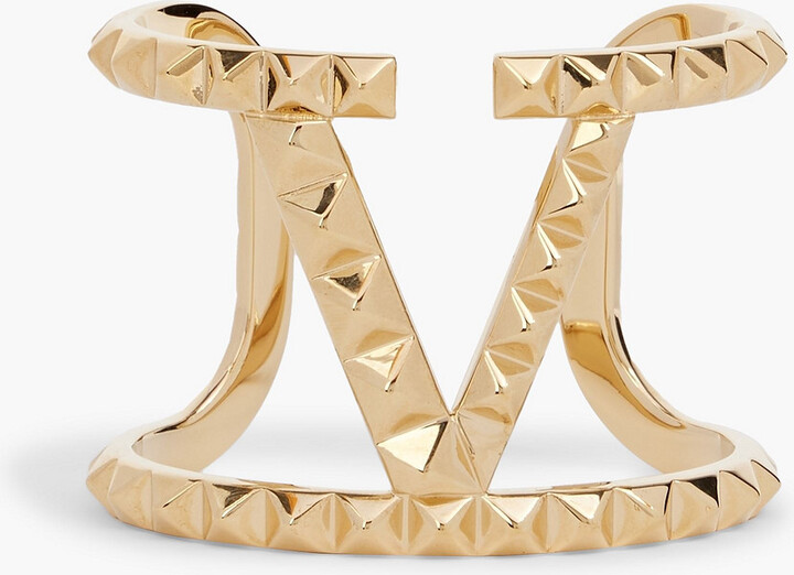 Rockstud gold-tone cuff