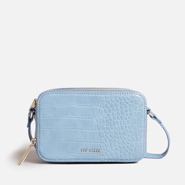 Croc Effect Ted Baker Grey Camera Bag Ted Baker Stina Croc-Effect
