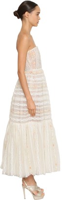 Off The Shoulder Tulle & Lace Dress