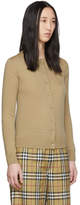 Thumbnail for your product : Burberry Beige Cashmere Monogram Cardigan