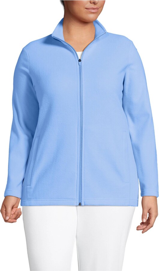 Lands' End Women's Plus Size Anyweather Fleece Full Zip Jacket