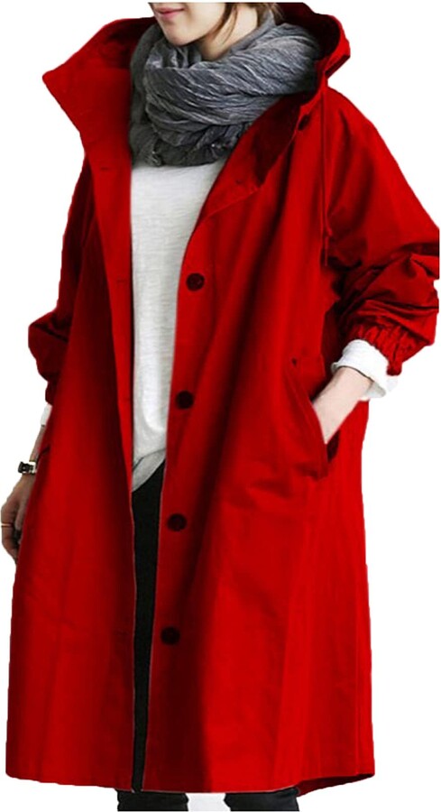 red coat with hood