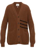 Thumbnail for your product : Rochas Wish Striped Wool Cardigan - Mens - Brown