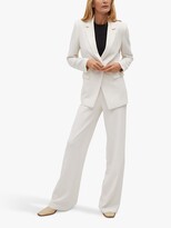 Thumbnail for your product : MANGO Drawstring Waist Suit Trousers, White