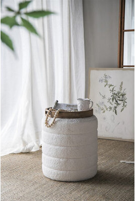 One Allium Way S/5 French Country Home Decor Collection, Including Artificial Plant, Vase, Trays, Stool, And Side Table For Rustic Charm